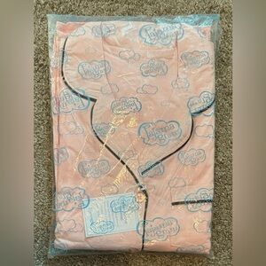 PajamaGram Solid Jersey Long Sleeve Boyfriend Pajama Pink